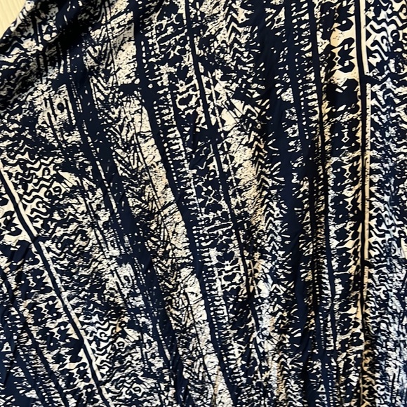 San Souci Blue and White Dress with Harem & Handkerchief Bottom, Sz Medium - Picture 3 of 5